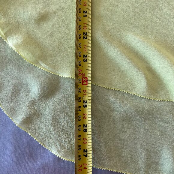 Wilfred Silk Lemon Green Chiffon Slik Blouse Sz Small - Picture 6 of 6